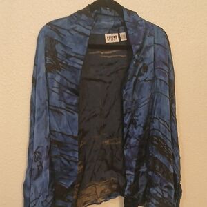 "Make Offer" Chico's Design Blue Patterned Cardigan